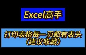 如何设置表格表头固定打印（提升数据展示效果的实用技巧）