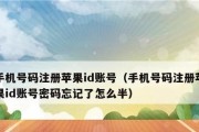 如何注册新的苹果ID号（快速创建一个全新的苹果ID账户）