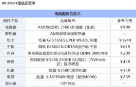 打造理想台式电脑配置清单，轻松满足你的需求！（组装台式电脑配置清单及价格，助你高效选购）